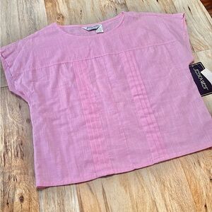 Vintage Pink Linen Top